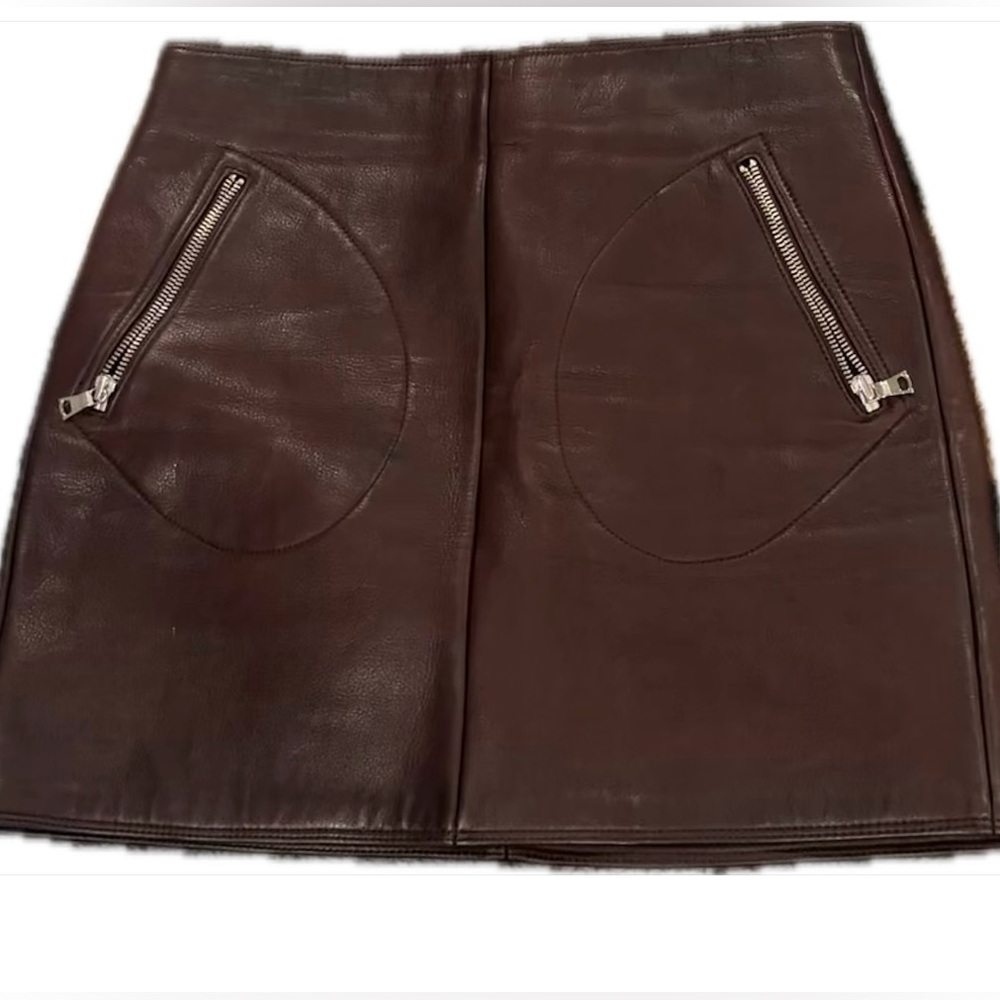 Vintage leather mini skirt from the 90s